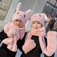 Sweet & Cute Bunny Ear Hat, Embroidered Winter Baotou / Turban Style Cap