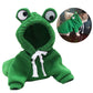 Hilarious Halloween: Soft Warm Frog Cosplay Pet Hoodie for Small Dogs and Cats.