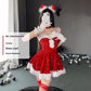 Christmas Bunny Cosplay Uniform, Gold Velvet Women’s Costume Set (Free Size)
