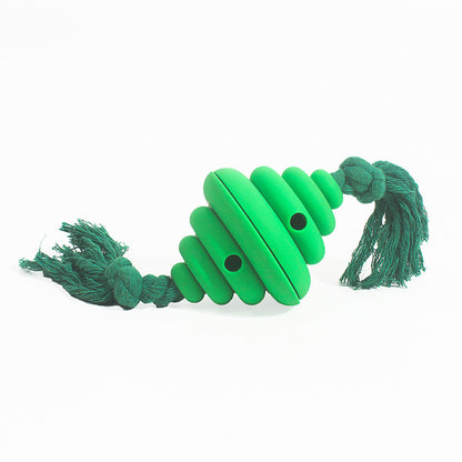 $\mathbf{3}$-in-$\mathbf{1}$ Fun: Interactive Dog Ball with Rope Toy (Food Dispenser, Tug, $\mathbf{17\text{kg}}$ Pull Strength).