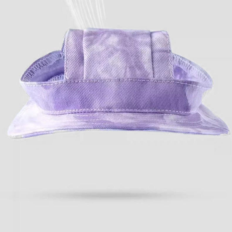 Summer Dog & Cat Wear-Resistant Breathable Bucket Hat, Denim-Style Pet Sun Hat