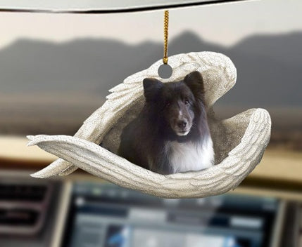 Sleeping Dog Angel Car Pendant, Acrylic Hanging Ornament for Cars, Doors & Home Decor