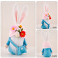 Easter Faceless Gnome Bunny Doll, DIY Handmade Hanging Rabbit Ornament for Spring Décor & Kids Gifts
