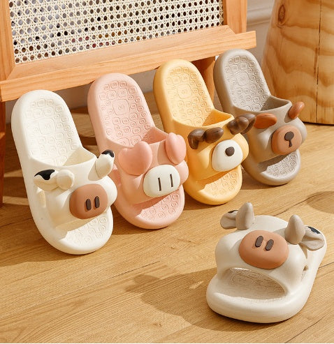 Cartoon Shoes Cute Pig Bear Dog Slippers, Bathroom, Indoor & Garden EVA Sandals