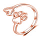 Dog Footprint Love Heart Hollow Ring, European & American Style Electroplated Copper Ring