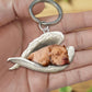 Creative Fashion Cute Dog-Shaped Acrylic Keychain, Single/Double-Sided Print