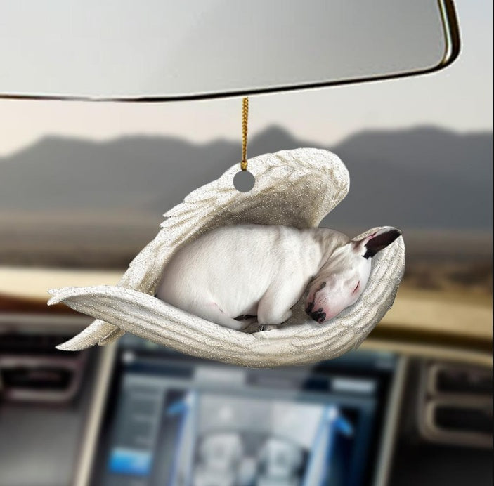 Sleeping Dog Angel Car Pendant, Cute Acrylic Hanging Ornament for Cars, Doors & Home Decor
