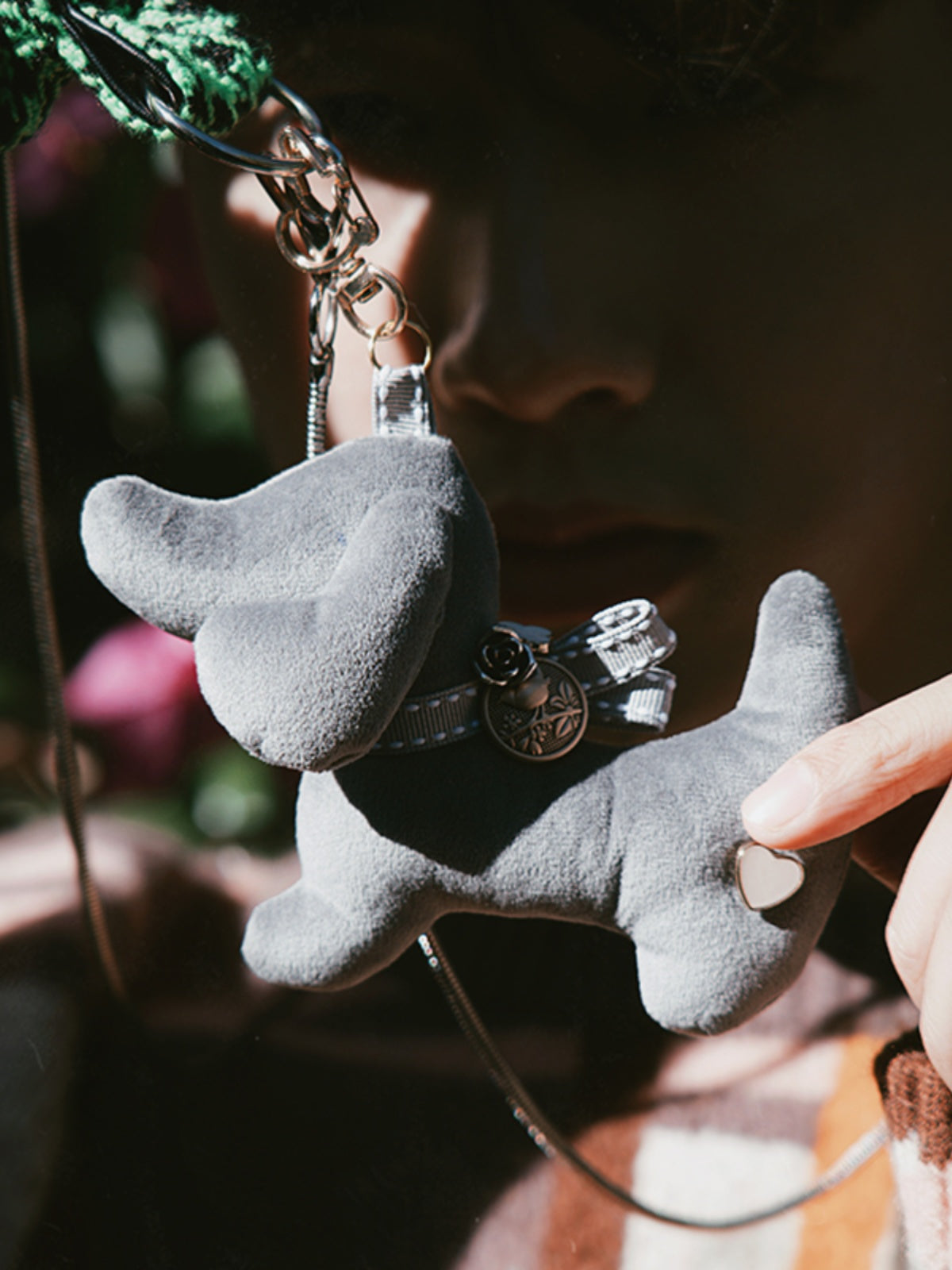 Hand-stitched Handbag Pendant Dog Doll Keychain