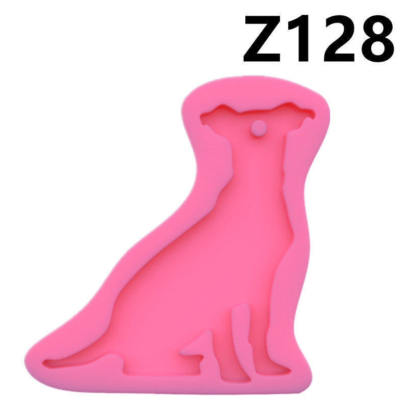 Dog Mirror Silicone Keychain Mold, Irregular Resin Mold for DIY Keychains