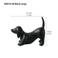 Minimalist Ceramic Dog Ornament, Modern Black, White & Metallic INS-Style Home Decor (Large & Small Sizes)