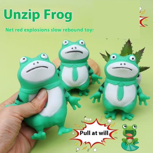 Stress Buster: Trend Cartoon Little Frog Vent Decompression Squeeze Toy.