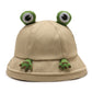 Summer Style: Cute Cartoon Frog Female Fisherman Hat for Sun Protection.