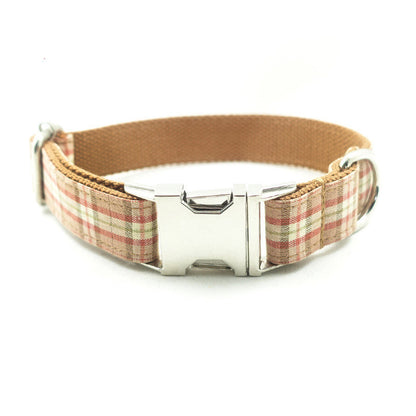 Plaid Design Dog Ring, Polyester Pet Collar Accessory