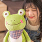 Charming Companion: Cute Scarf Frog Plush Doll for Teenagers (25cm & 45cm).