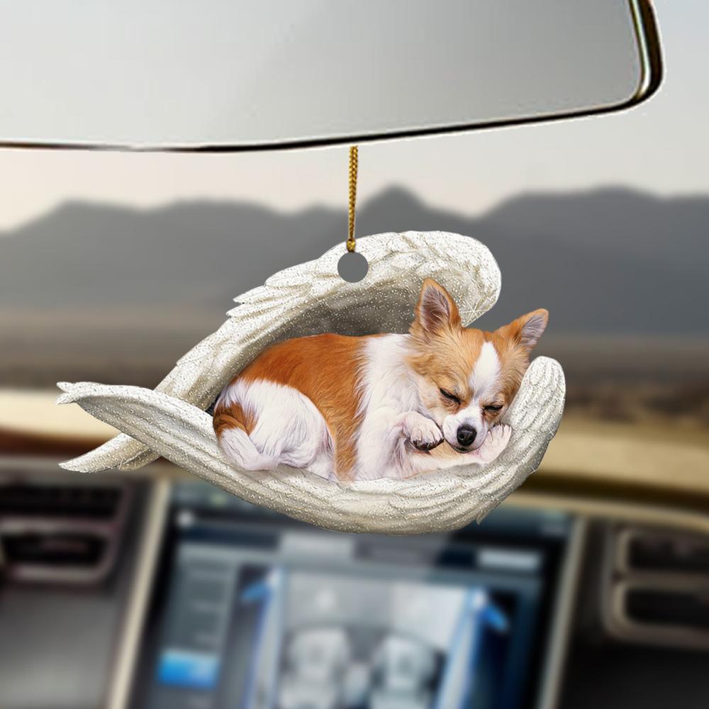 Sleeping Dog Angel Car Pendant, Acrylic Hanging Ornament for Cars, Doors & Home Decor