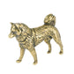 Old Solid Brass Zodiac Dog Ornament, Pure Copper Chinese-Style Decorative Statue
