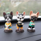 Creative Shaking Head Dog Car Ornament, Resin Dashboard & Desktop Decoration