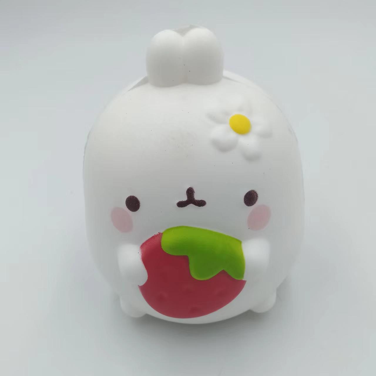 Stress Relief Squeeze: Painted PU Slow Rebound Animal Toy (Chicken, Rabbit, Hamster Styles).
