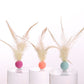 Elastic Chicken Fur Ball Cat Toy – Self-Hit Bouncing Pet Toy (Single & 3-Pack Options)