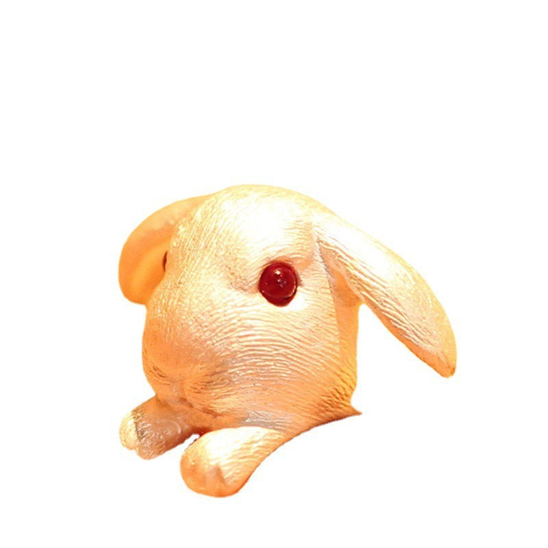 New Style Bunny Ring, Women’s Cartoon Cute Alloy Rabbit Ring (Adjustable)