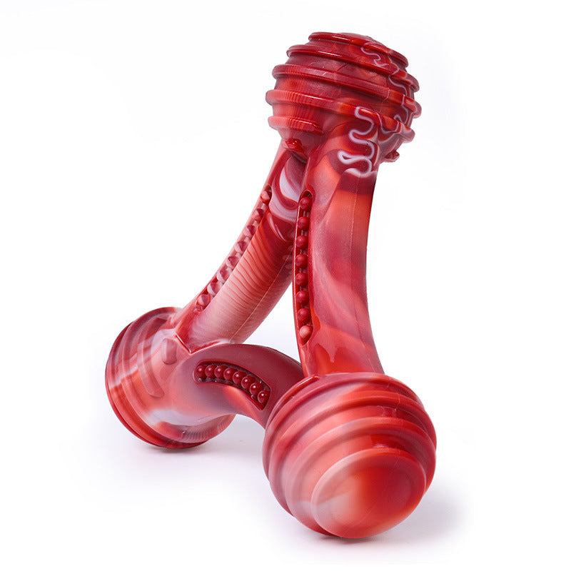 Triangle Ring Dog Chew Toy, Durable Nylon Bite Toy for Dogs (Red / Mixed Colors)