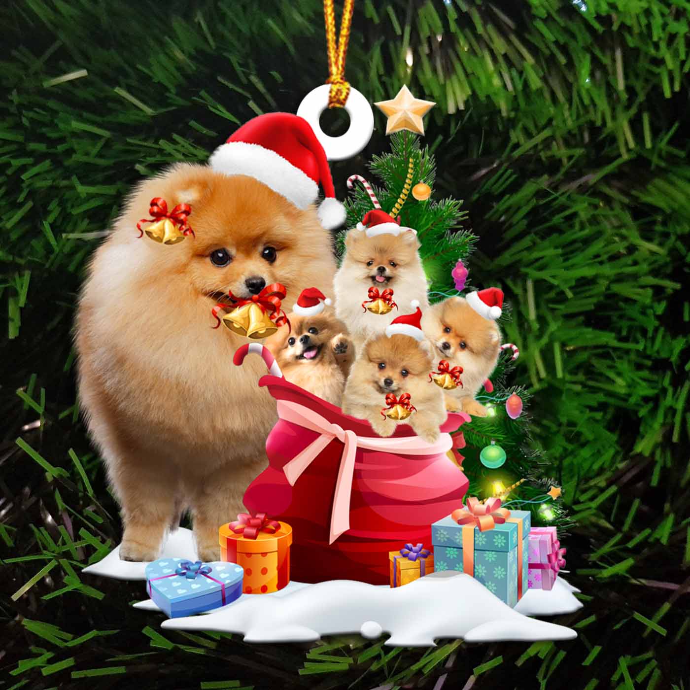 Sleeping Angel Dog Car Pendant, Cute Acrylic Hanging Ornament for Cars, Doors & Home Decoration