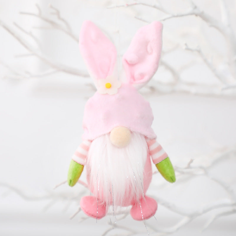 Easter Bunny Gnome Doll Ornament Pendant, Cute Holiday Home Decoration
