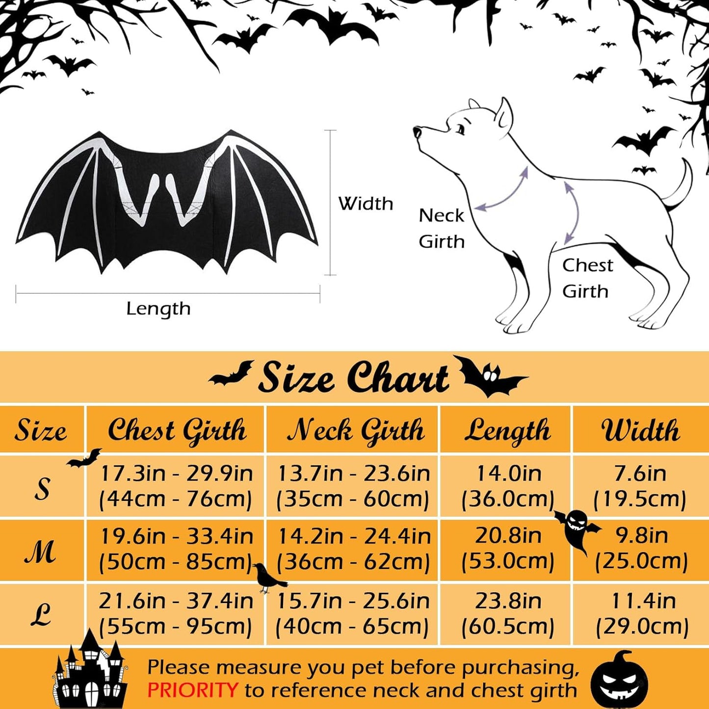 Halloween Luminous Skeleton Bat Wings Costume for Dogs & Cats, Adjustable Cosplay Outfit (S–L)