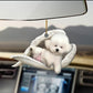 Sleeping Angel Dog Car Pendant, Acrylic Hanging Ornament for Cars, Doors & Home Decor