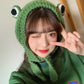 Sweet & Warm: Women's Big Eyes Cartoon Frog Knitted Hat for Shopping and Travel.