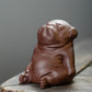 Purple Sand Tea Pet Dog Ornament, Raw Ore Purple Clay Craft Decoration (Cute Style)