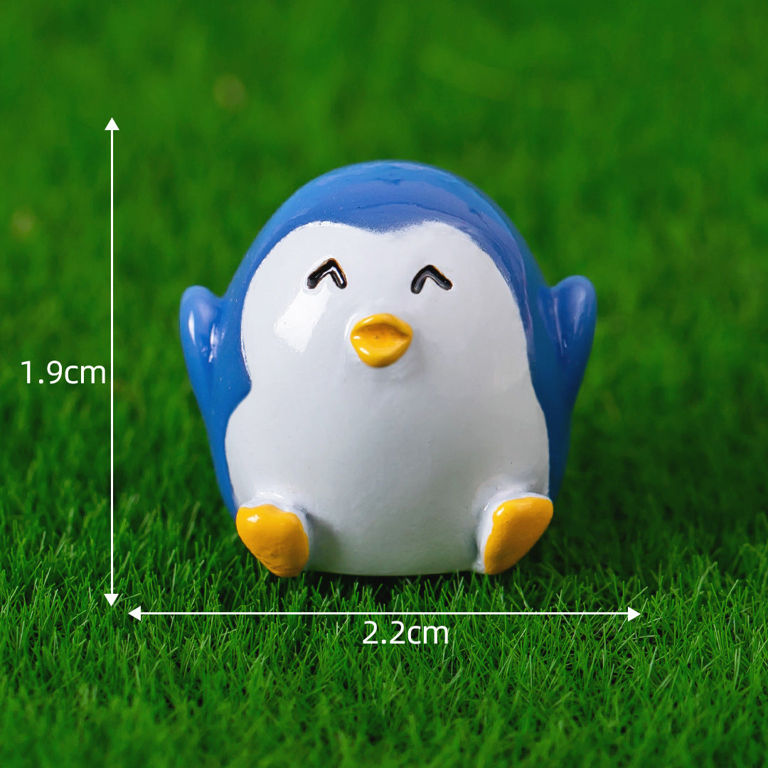 Desktop Fun: Creative Cute Round Cartoon Animal Resin Ornaments (Frog & More).