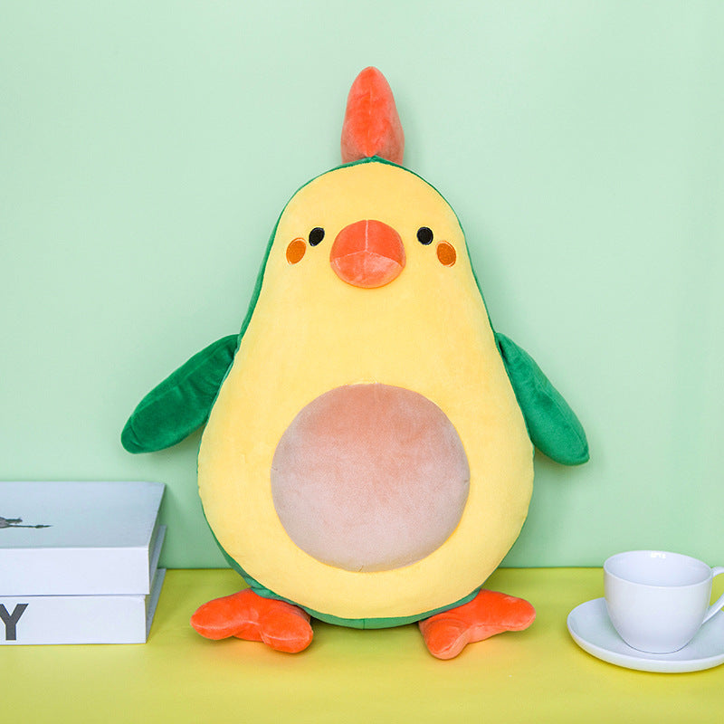 Avocado Chicken Pillow Doll – Soft Short-Plush Stuffed Animal