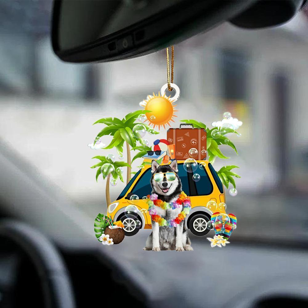 Sleeping Angel Dog Car Pendant, Cute Acrylic Hanging Ornament for Cars, Doors & Home Decoration