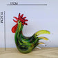 Art Deco Elegance: Creative Glass Chicken Ornament (Ancient French Glaze, Light Luxury Style).