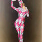 Bunny Girl Stage Costume, Adult Polyester Jumpsuit for Performances & Events