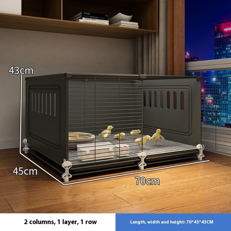 Chicken Cage Splash-Proof Indoor Feeding Set – Household Chick Rearing Kit with Trough, Bowls & Nest Options