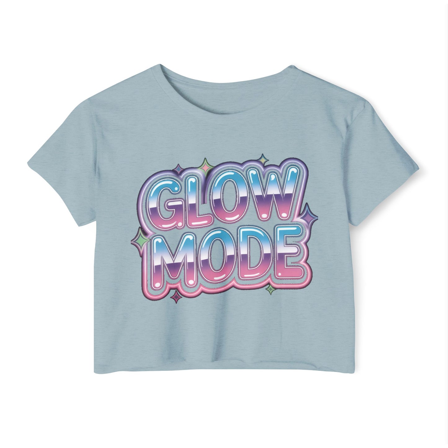 Glow Mode Crop Top - Festival Graphic Women's Crop Tee