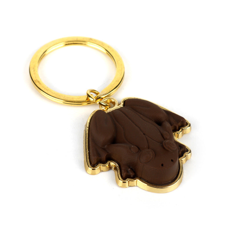 Wizardly Sweet: Chocolate Frog Hangtag Keychain of the Magic Academy.
