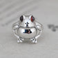 Vintage Shine: S925 Silver Glossy Frog Ring with Vintage Craftsmanship.