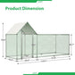 Poultry Habitat Cage with Lid for Chicken Coop, 10x3FT Metal Outdoor Enclosure