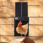 Smart Security: Automatic Chicken Coop Door with Display and Programmable Timing (Black, Plastic).