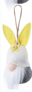 Easter Bunny Wool Ornaments, Colorful Hanging Spring Pendant
