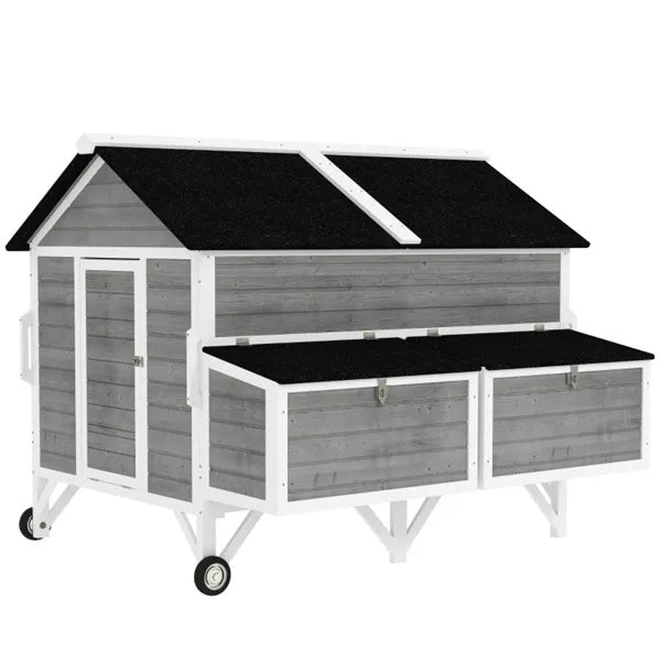 Premium Mobile Chicken Coop with Dual Nesting Boxes – Weatherproof, Easy-Clean & Perfect for 5–8 Chickens