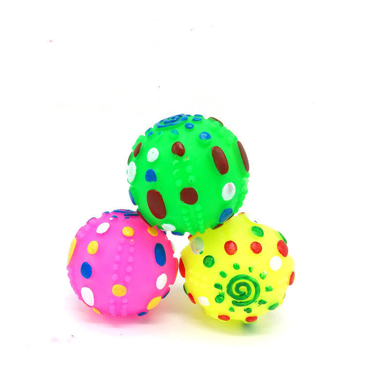 Durable Fun: Vinyl Pet Dog Toy Ball (Suitable for Dogs and Cats).