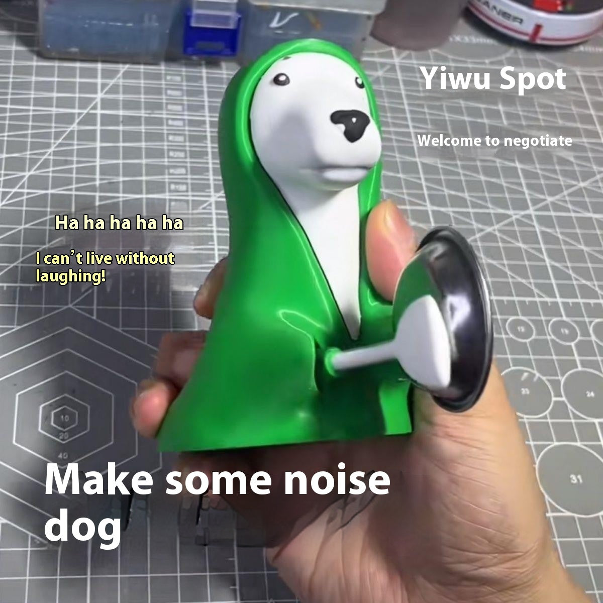 Dynamic Dog Creative Funny Ornament, Energetic Plastic Dog Desk Decoration