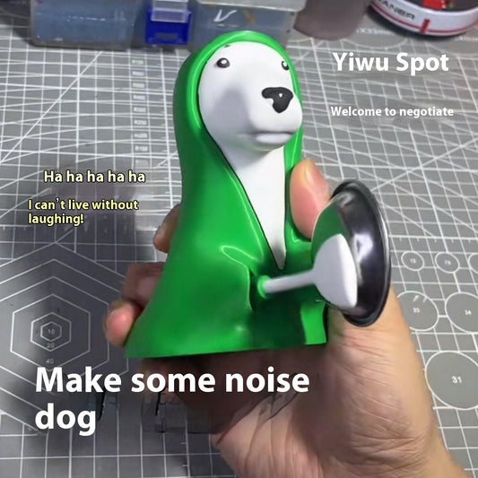 Dynamic Dog Creative Funny Ornament, Energetic Plastic Dog Desk Decoration