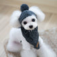 Autumn & Winter Pet Wool Scarf and Hat Set, Trendy Dog Hat & Bib for Teddy, Pomeranian & Small Breeds