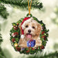 Sleeping Dog Angel Car Pendant, Acrylic Hanging Ornament for Cars, Doors & Home Decor