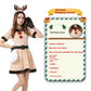 Christmas Bunny Cosplay Uniform, Gold Velvet Women’s Costume Set (Free Size)
